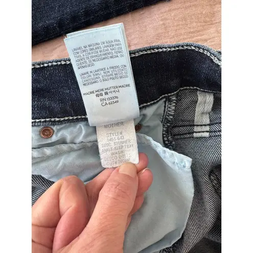 Mother Denim The Stunner Ankle Step Fray in Disco Dolls Blue Size 26