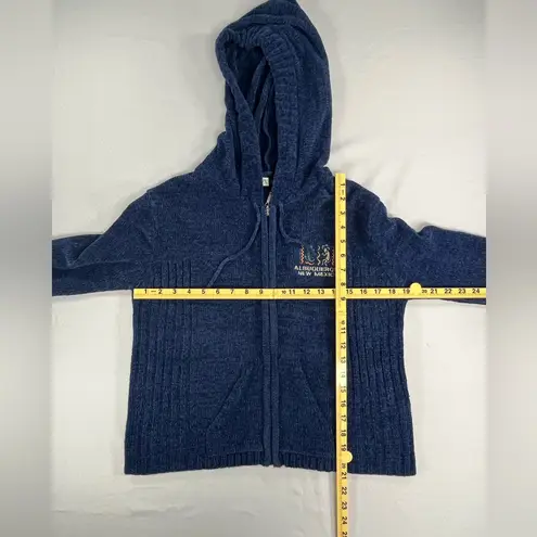 Basix Lifestyle Albuquerque NM Chenille Fuzzy Zip Women’s Hoodie Sweater Size M