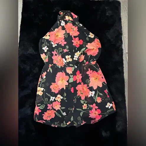 Floral Print Halter Romper
