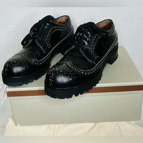 Marni Black Wing Tip Oxfords w/ Lug soles, Sz 40