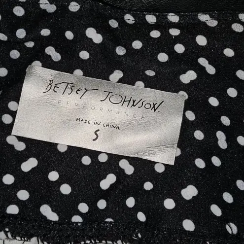 Betsey Johnson  Womens Black Polka‎ Dot Leggings Small