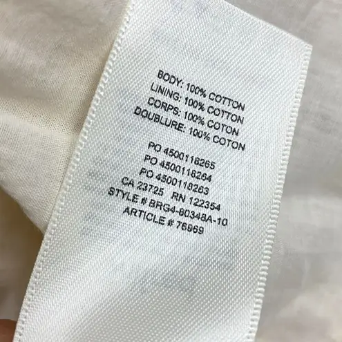 Wilfted Cotton Womens Button Up Embroidered Eyelet Shirt Dress Small Cottagecore