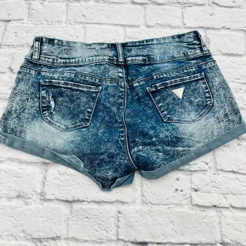 Guess  Women's Acid Wash Low Rise Denim Short Size 31 Three Button