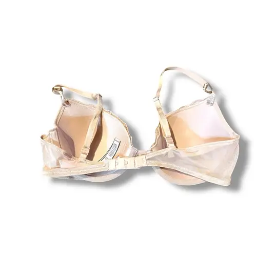 Victoria's Secret Lined Demi Bra Women’s Size 34C Beige Lace Underwire