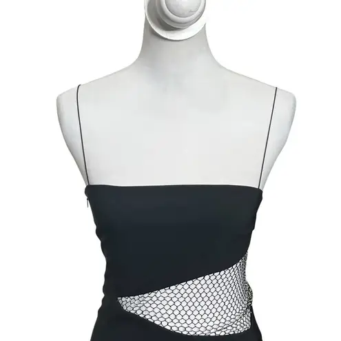 Meshki Callie Mini Dress Women’s Size Small Black Sheath Diamante Cutout