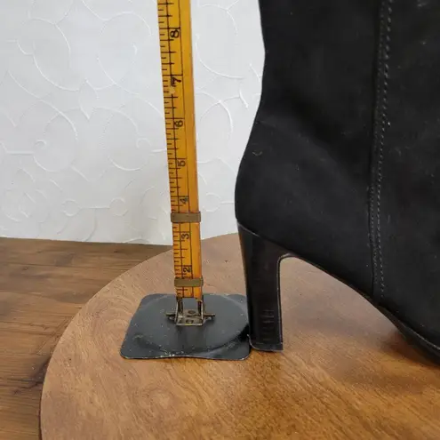 Markon Zollan Womens Ankle Boots Size 9M Black Suede Side Zip Square Toe