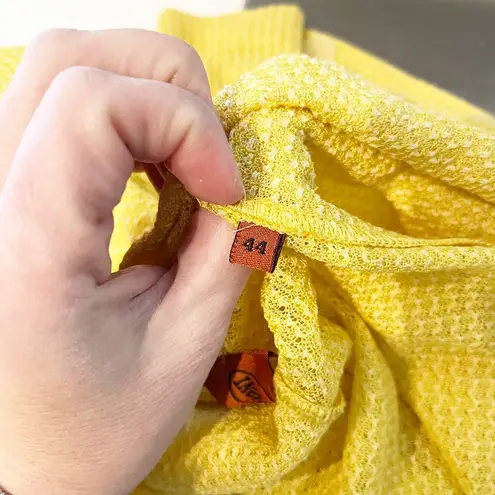 Missoni Vintage Cotton Lightweight Double Button Blazer Jacket Yellow 12