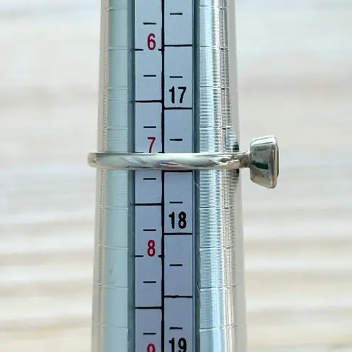 Sterling Silver 925 Triangle Black Onyx Ring Minimalist Dainty Stacking Band 7