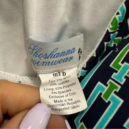 Shoshanna Swimwear Bandeau One Piece Chain link Print Sweetheart Medium