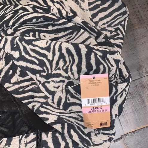 Rachel Rachel Roy Womens Skirt Size 10 Zebra Print Midi Flared ALine NWT Tan