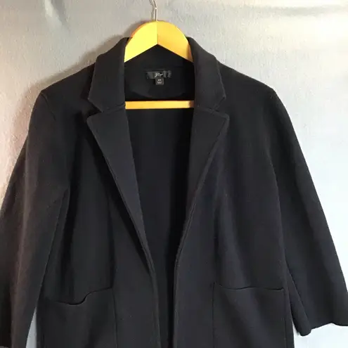 J.Crew Sophie Open-Front Sweater-Blazer Black XS Merino Wool Blend Coat Cardigan