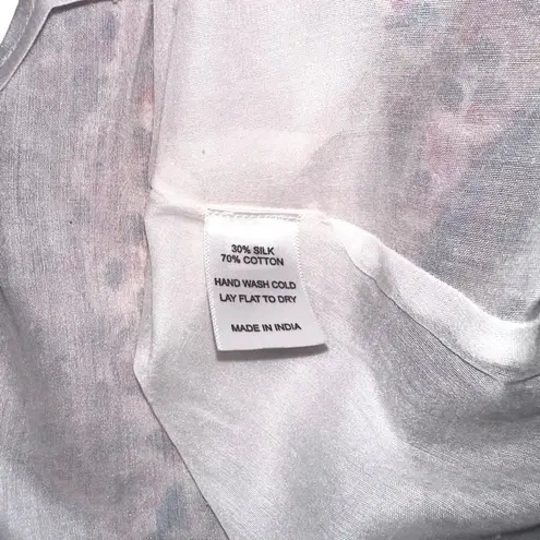 Bell By Alicia Bell Eva Paisley Floral Print Silk Cotton Maxi Dress SMALL Blue