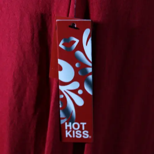 Hot Kiss NWT Red T-Shirt Dress with Corset Lace-Up Front Size Large