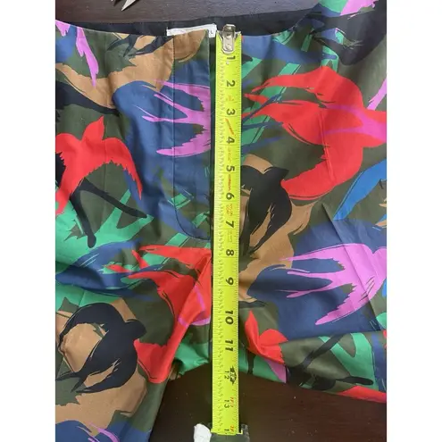 Sonia Rykiel Paris Womens Birds All Over Print Pants Size 36 French, 100% Cotton Blue