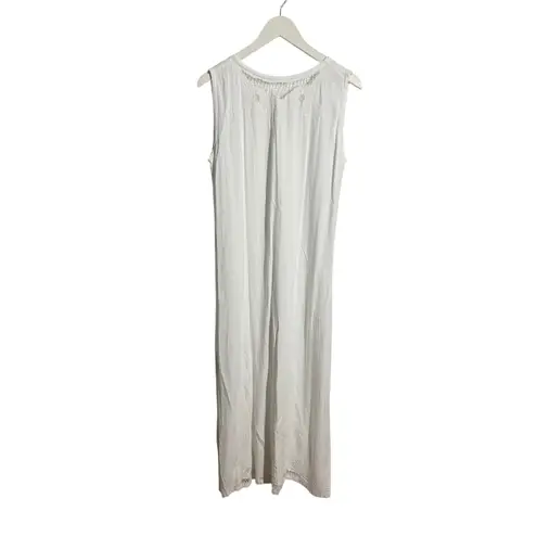 Jane Ashley Vintage Nightgown Women M White Cottagecore 100%Rayon Tradwife Lace