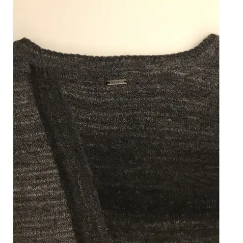 prAna Julien Charcoal Ombré Split Back V-neck Sweater Sz M