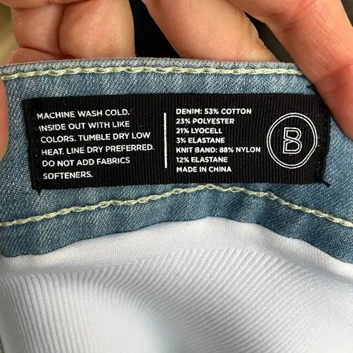 Blanqi Denim Distressed Skinny Maternity Jeans Light Wash Size 2 Blue