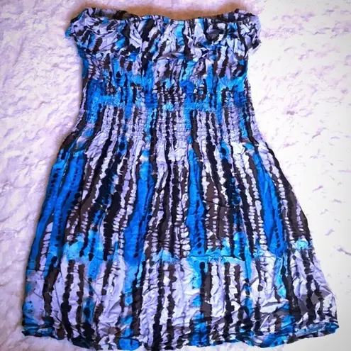 🌺 3/$20 SALE! WET Blue tie dye dress swim coverup Size M