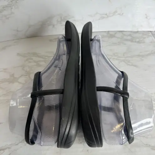 FitFlop Shoes Womens Size 9 Black Tia Thong Sandals Comfort Adjustable Strap