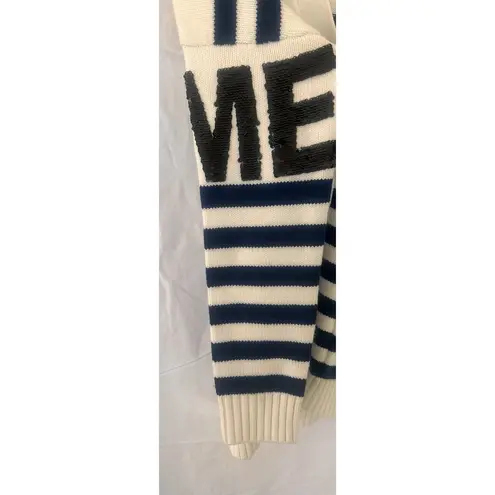 Maje Murmur Embroidered Wool Blend Cardigan Ecru Thick Open Front Size 1 Small