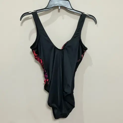 MiracleSuit It’s a Wrap Swimsuit Poppy Slimming Floral Swim Sz 8 New