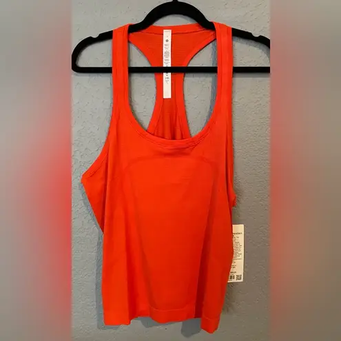 Lululemon NWT  Swiftly Tech Racerback Tank Top 2.0 Race Size 12 Solar Orange