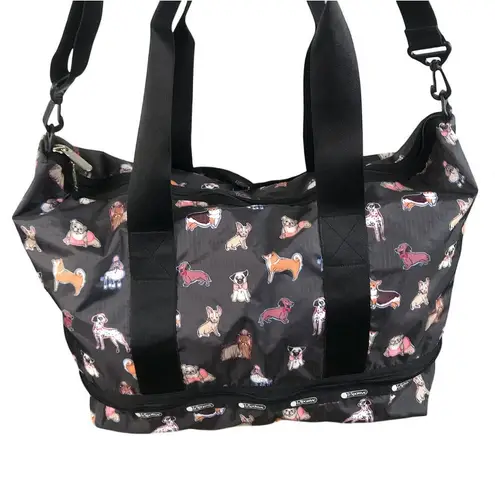 LeSportsac Dakota Large Weekender Travel Duffel Bag Dogs AO Packable Ripstop