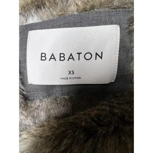 Babaton Aritza Oskar Parka Jacket Faux Fur Lined Down Fill Charcoal Women’s XS