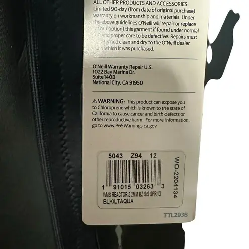 O'Neill New  Reactor 2 2mm BZ Short Sleeve Shorty Springsuit Wetsuit 12 - Image 5