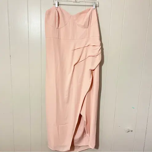 BHLDN Anthropologie Emanuelle Georgette Dust Pink Midi Dress Size 22 NWT