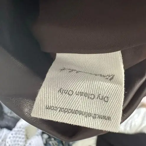 Line and Dot Carmela Twisted Faux Leather Maxi Skirt Brown Size Small