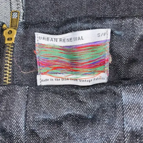 Urban Renewal midi denim skirt dark wash size small long zipper in back