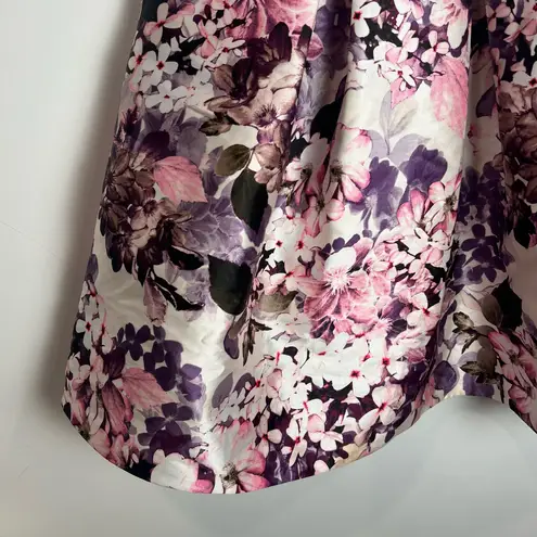 Eliza J Floral A-Line Skirt with Pockets