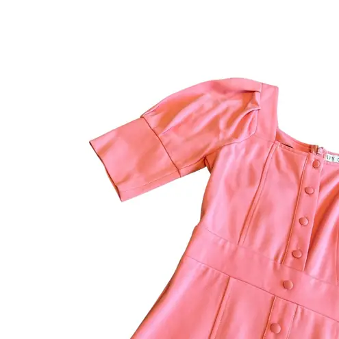 Ivy City Co Lindsay Dress Coral Button