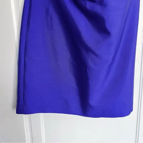 Reiss • Tamsin Dress one shoulder shift cocktail royal blue purple draped mini