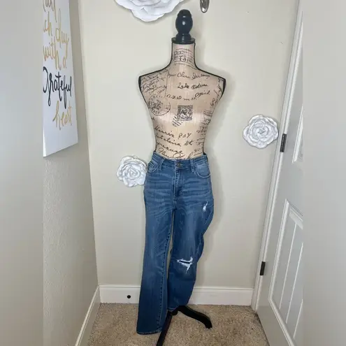 Judy Blue High Waist Distressed Straight Leg Boyfriend Jeans Size 7/28 - Image 2