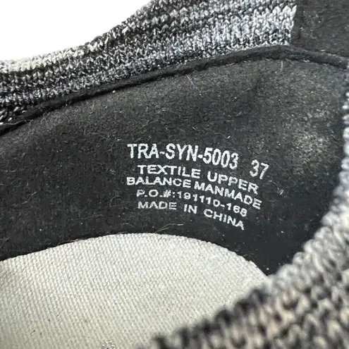 Alegria TRAQ by Womens 6.5 Gray Black Synq Athletic Lace Up Low Top Knit Mesh