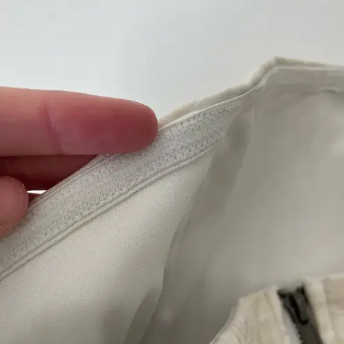 NEW Cherie women’s tan cream snake print textured crop shine party top small