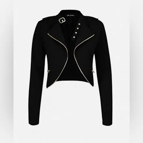 NWT Michael Vintage y2k Blazer Women’s M Black Long Sleeve Open Drape Front Size M