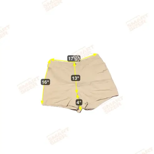 Lee Riveted Khaki Shorts, Women's Size 18, Pleated Front, Casual Comfort Tan