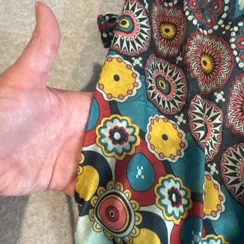 Vintage Y2K 90s Luna Claire Babydoll Dress Small Green Retro Geometric Pockets