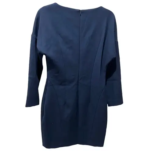 Italian Space Style Concept Structured Navy Blue Cocktail Dress Size 40 Italian