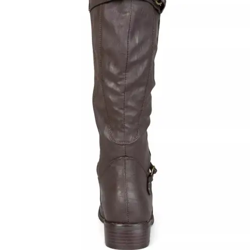 Journee Collection Biker Women's Harley Boot - Brown - size 9