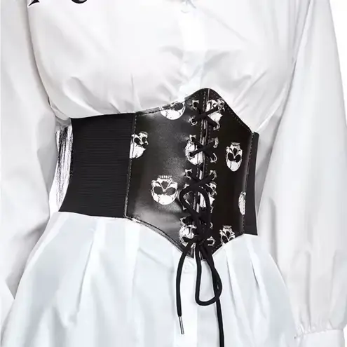 Black and White Corset Belt