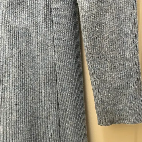 525 America Sky Blue Long Line Ribbed Knit Open Front Cardigan - Size Small