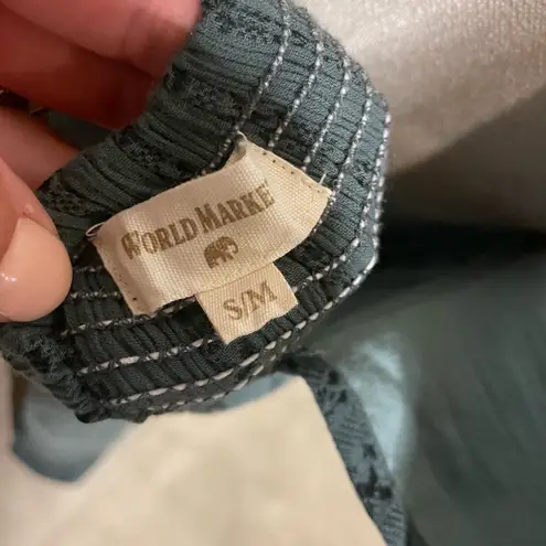 World Market Green Sleeveless Tiered Boho Festival Gorp Maxi Dress Size S/M