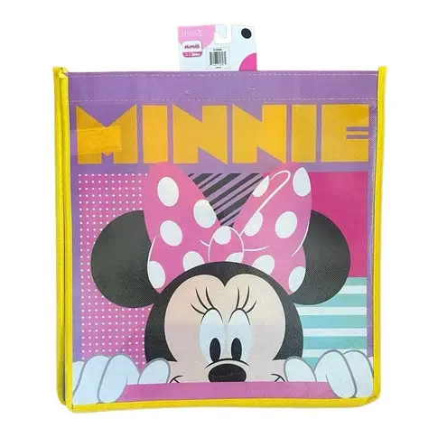 Disney  Junior Minnie Mouse Legacy Pink Purple Reusable Shopping Tote Bag 13x13