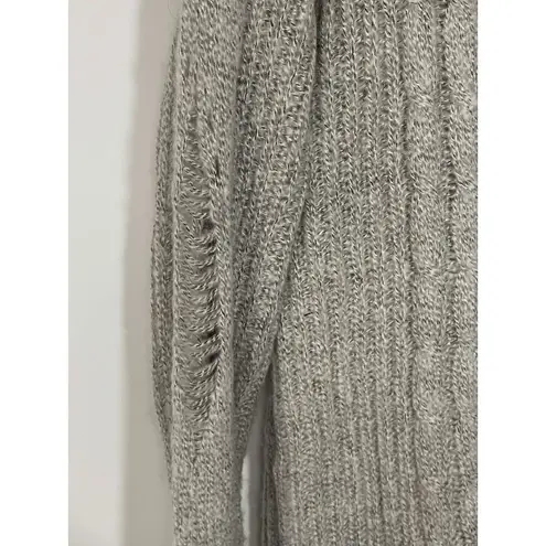 Together Apparel Womens Sweater Knitted V Neck Gray S/M Gray