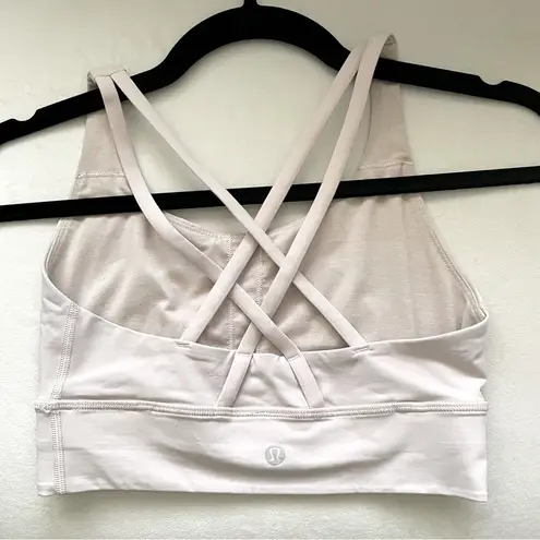 Lululemon  Energy Sports Bra Long Line Light Pink Size 4