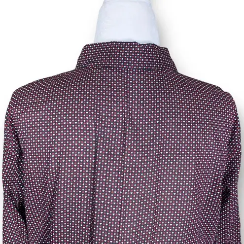 United Colors Of Benetton Benetton Shirt Black Red Long Sleeve Button Front Card Suits Novelty Print